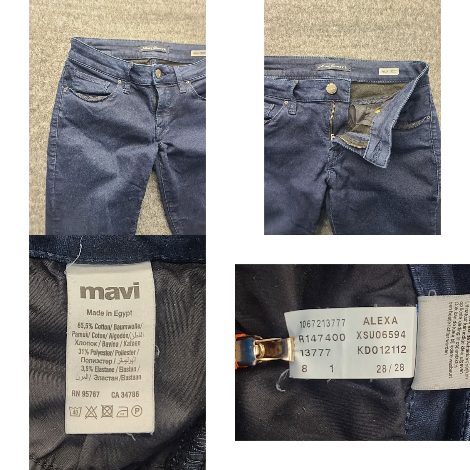 Mavi Mavi Jeans Womens 8 Skinny Fit Mid Rise Distressed Indigo Wash 28x28 Alexa Skinny Jeans Women Size 8 Slim Denim City Metal Preppy N/A Size 30" / US 8 / IT 44 - 8 Thumbnail