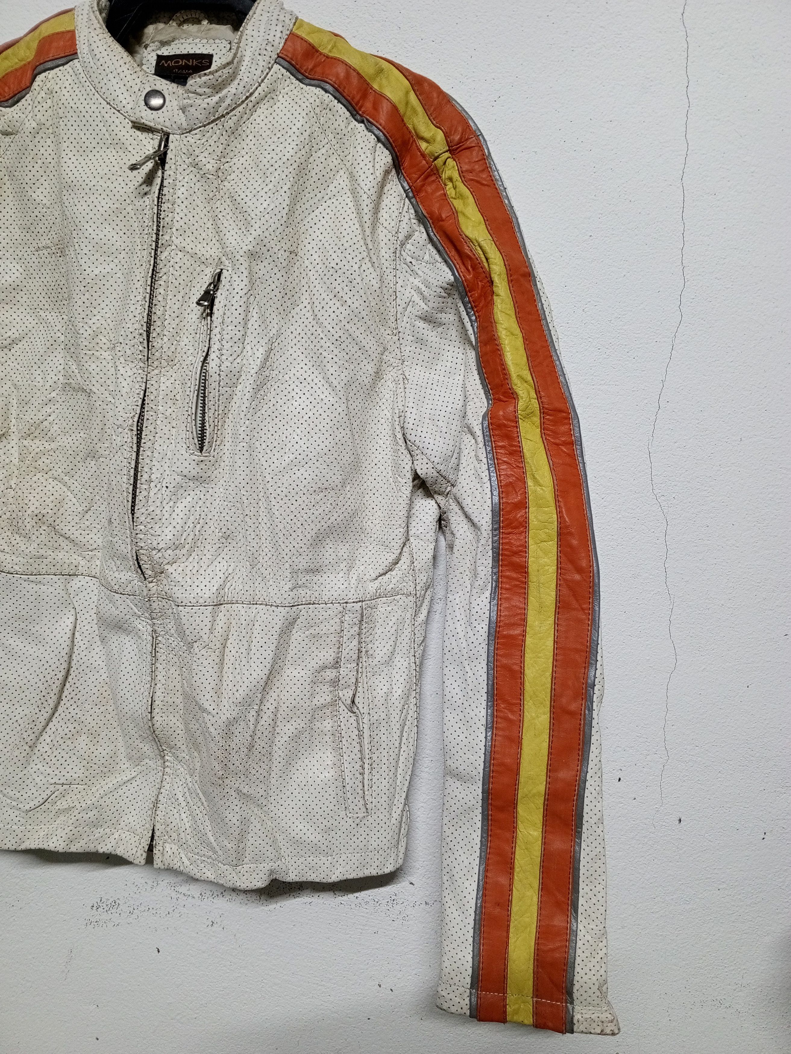 Other MONKS LEATHER JACKET NICE Size US M / EU 48-50 / 2 - 4 Thumbnail