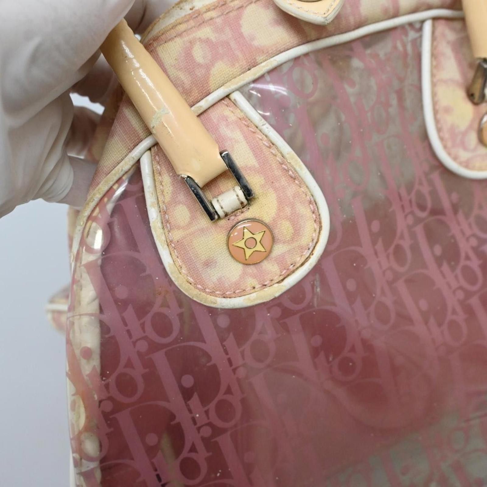 Christian Dior Monsieur Christian Dior - Transparent Pink Leather Handbag Size ONE SIZE - 6 Thumbnail
