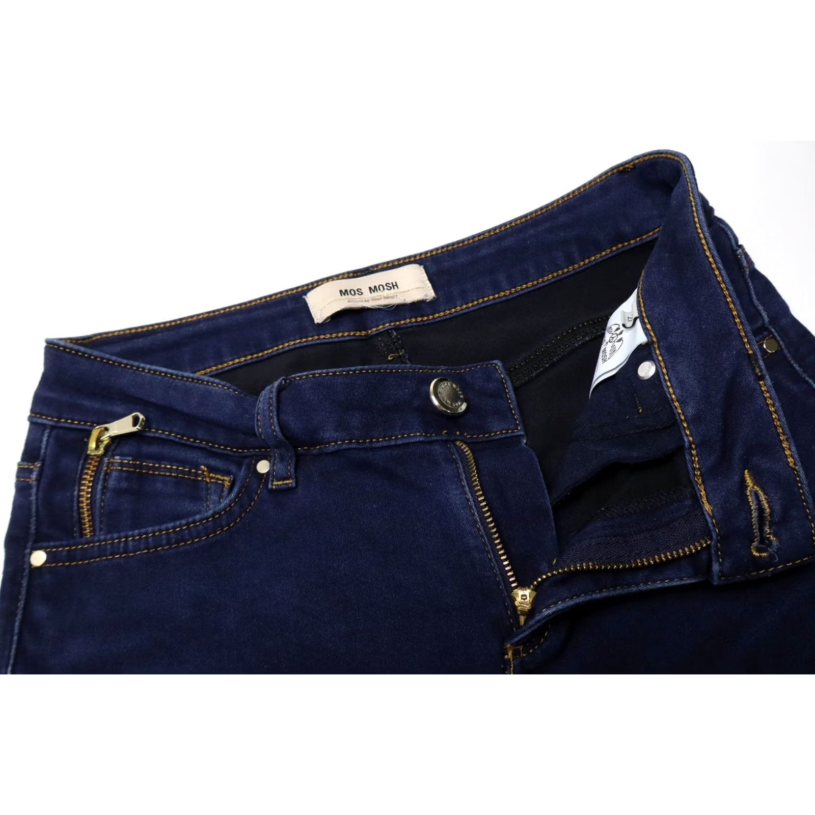 Vintage Mos Mosh Victoria 7/8 Silk Touch Jeans Women's W27 Stretch Whiskers Skinny Fit Jeans Size 27" / US 4 / IT 40 - 4 Thumbnail