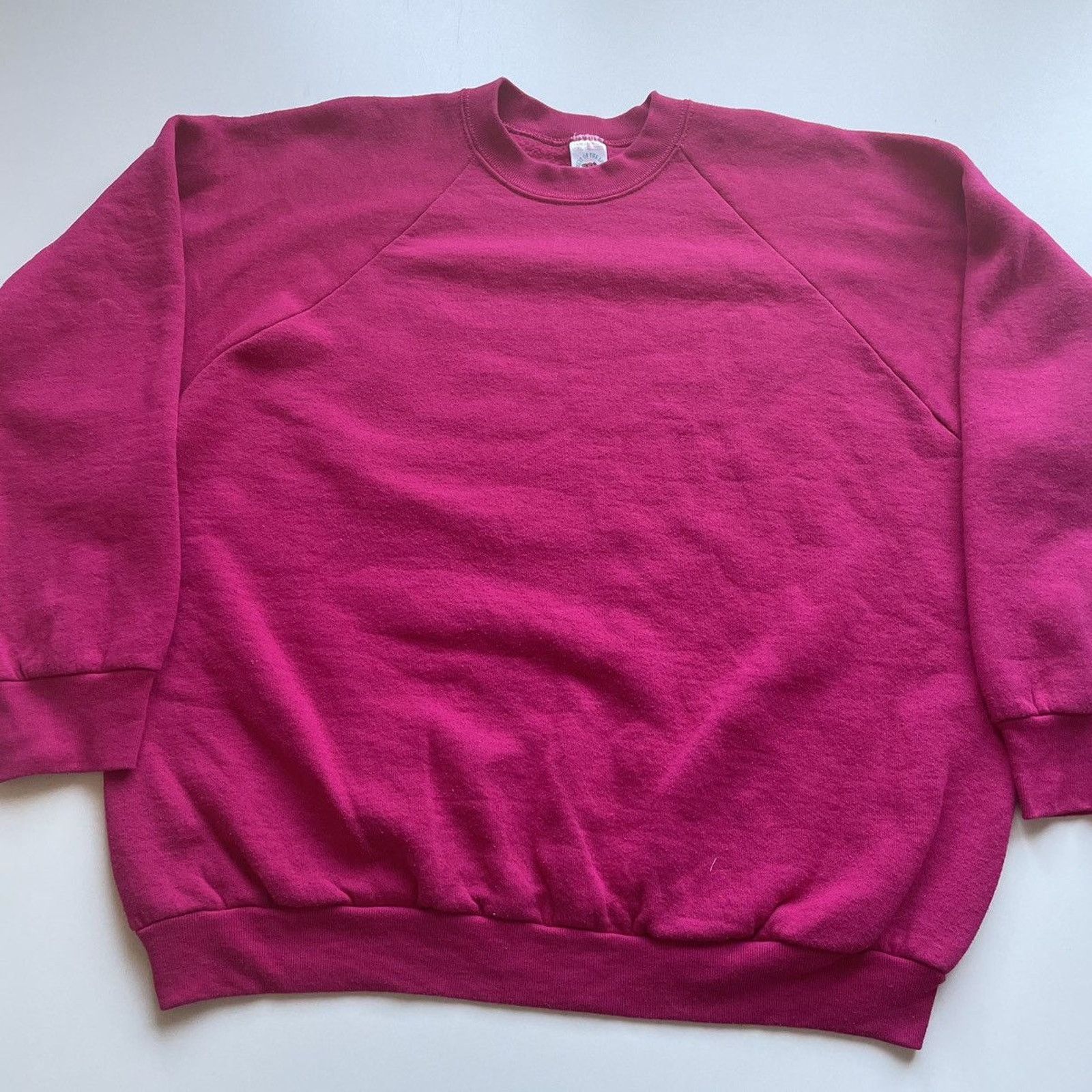 Fruit Of The Loom Vintage 90s Hot Pink Blank Fruit Of The Loom Crewneck XL Size US XL / EU 56 / 4 - 2 Thumbnail
