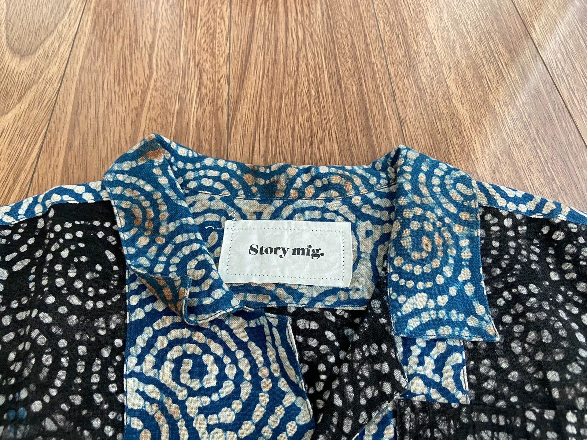 Story Mfg. STORY MFG Indigo Bandana Short-Sleeve Shirt Size US S / EU 44-46 / 1 - 3 Thumbnail
