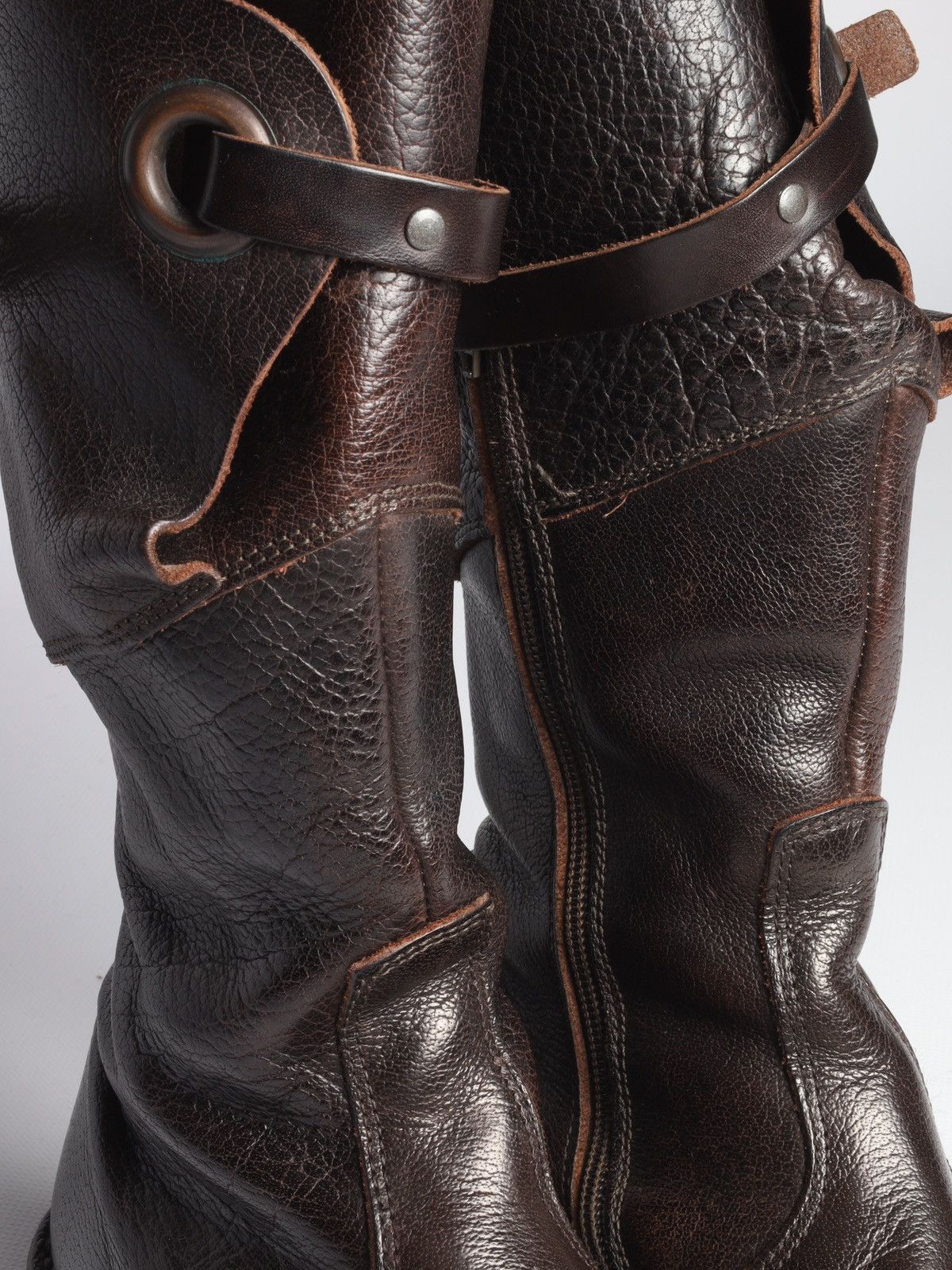 Trippen Trippen Brown Leather Avantgarde Hi Boots Shoes Belt Hard Size US 8 / IT 38 - 9 Thumbnail