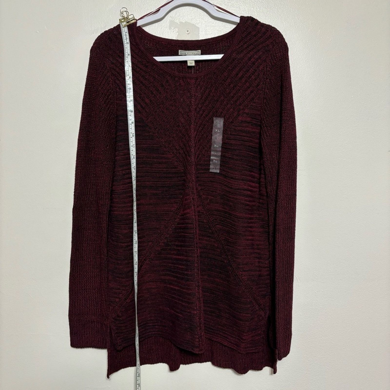 Other Dana Buchman Red and Black Loose Fit Sweater Size XL NWT Size XL / US 12-14 / IT 48-50 - 3 Thumbnail