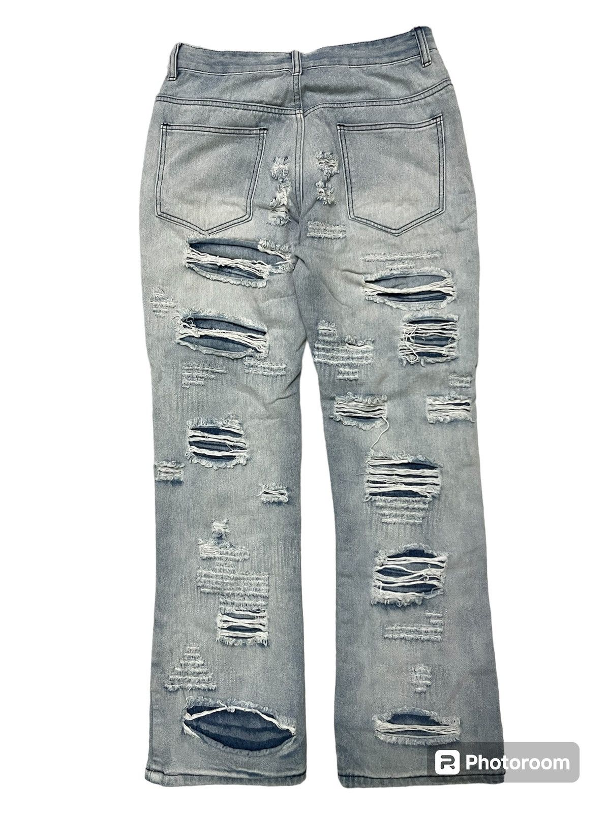 If Six Was Nine 2000s ARULE DISTRESSED DENIM RARE DESIGN Size US 29 - 2 Thumbnail