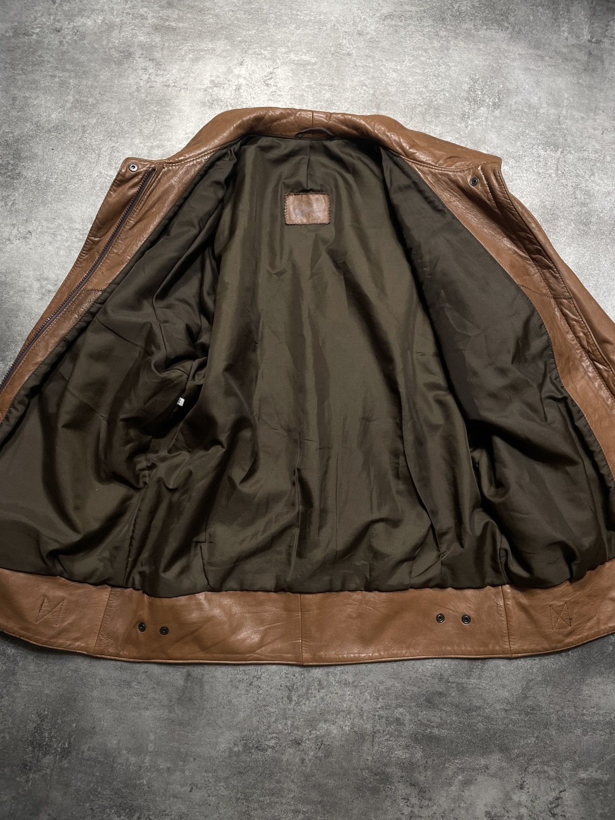 Vintage 🔥Offers🔥Vintage Y2K Real Genuine Leather Jacket Thick Rare Size XXL / US 16-18 / IT 52-54 - 3 Thumbnail