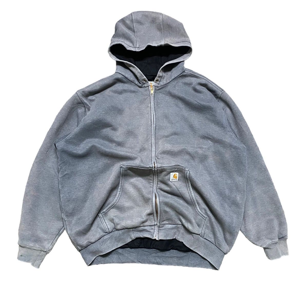 Carhartt Vintage 90s Carhartt Hoodie Thermal Sun Faded Size US XL / EU 56 / 4 - 2 Thumbnail