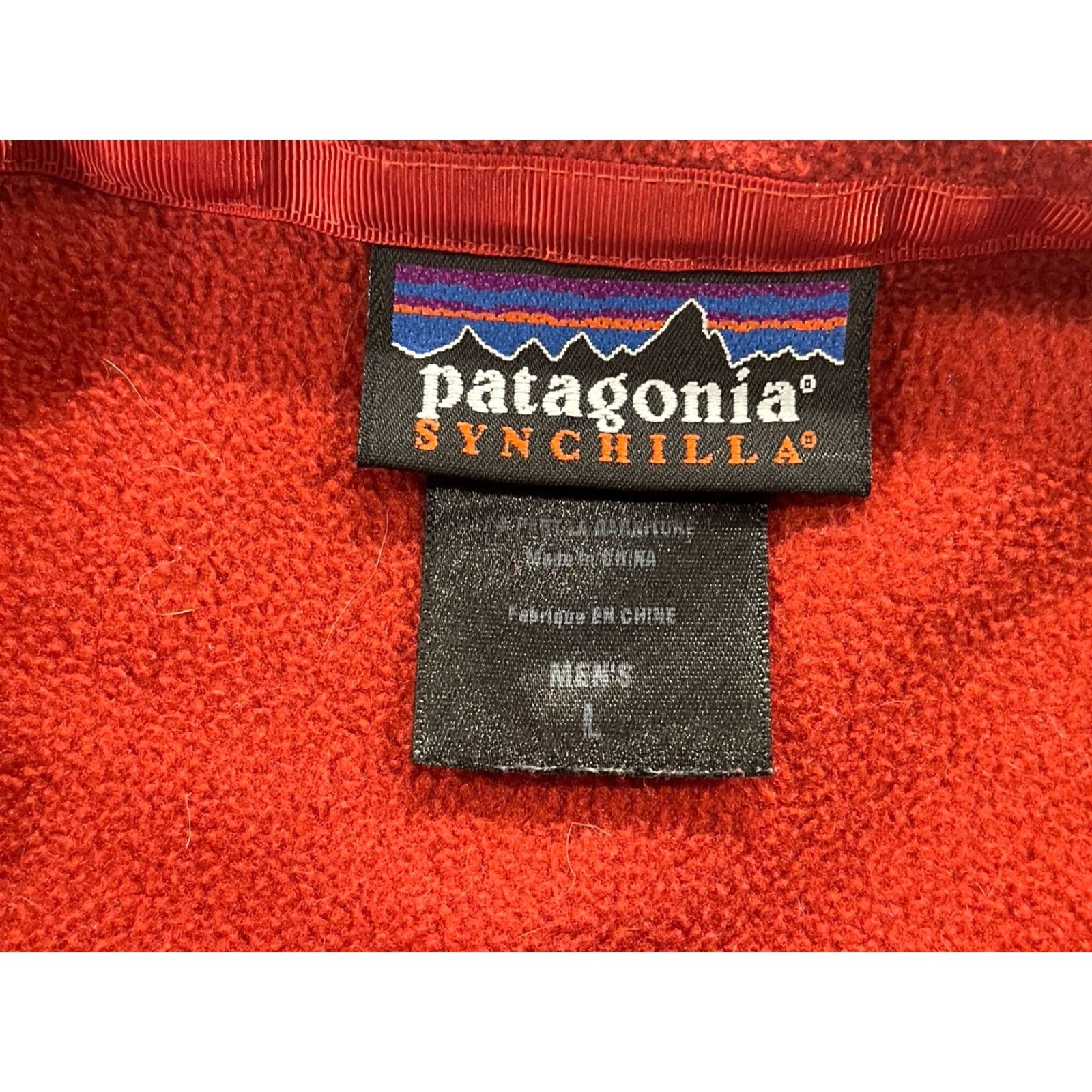 Patagonia VINTAGE Patagonia Synchilla Jacket Bomber Jacket Red L Mens Regular Size Full Zip Fleece 90s Outdoor Classic Size US L / EU 52-54 / 3 - 4 Thumbnail