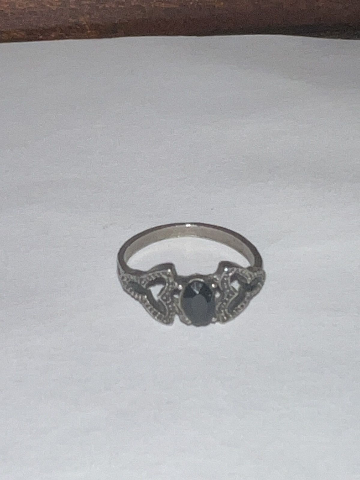 Vintage Vintage Silver Onyx Ring Size ONE SIZE - 2 Thumbnail