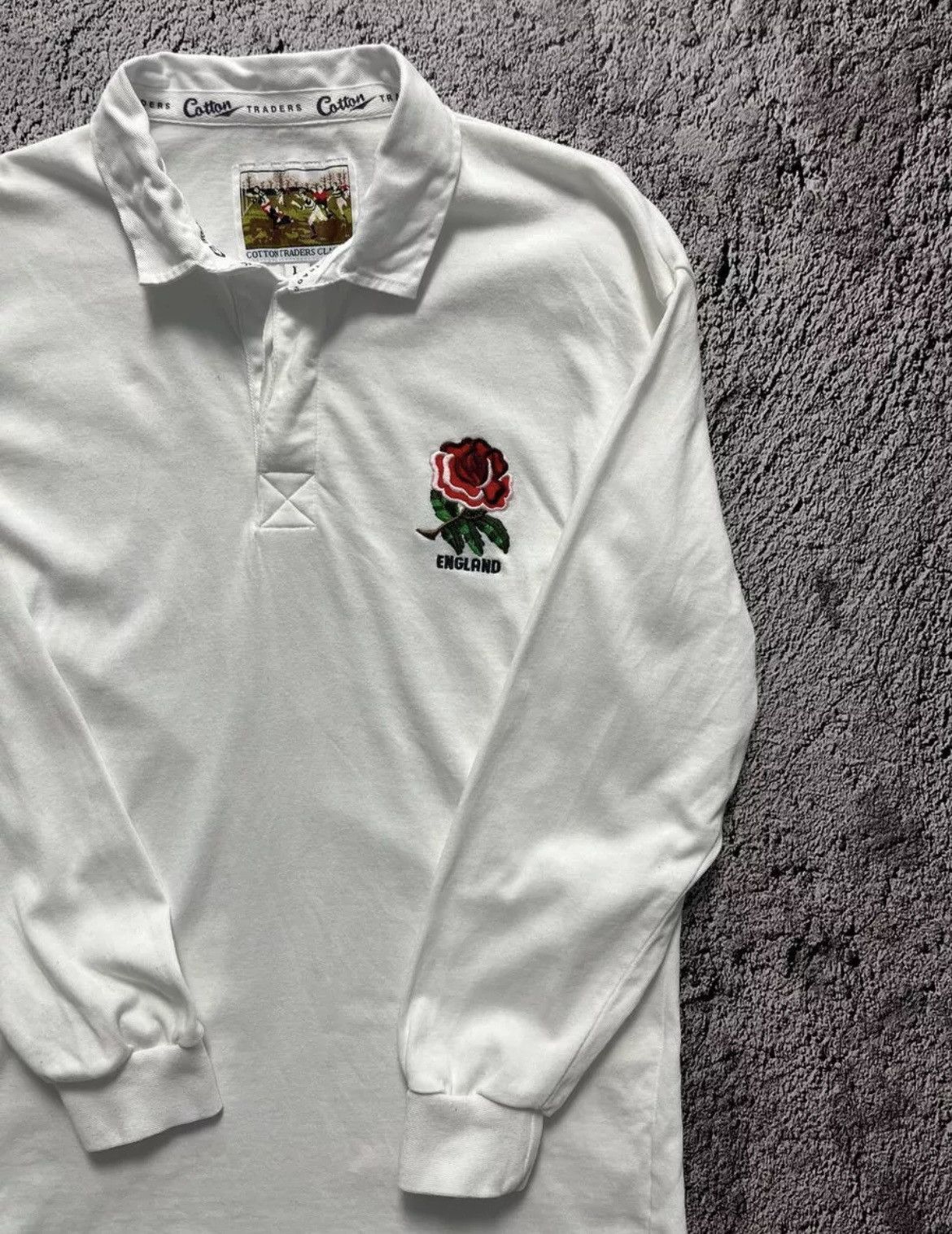 Vintage England Rugby Union 1991-1992 Cotton Traders Home Jersey Size US L / EU 52-54 / 3 - 4 Thumbnail