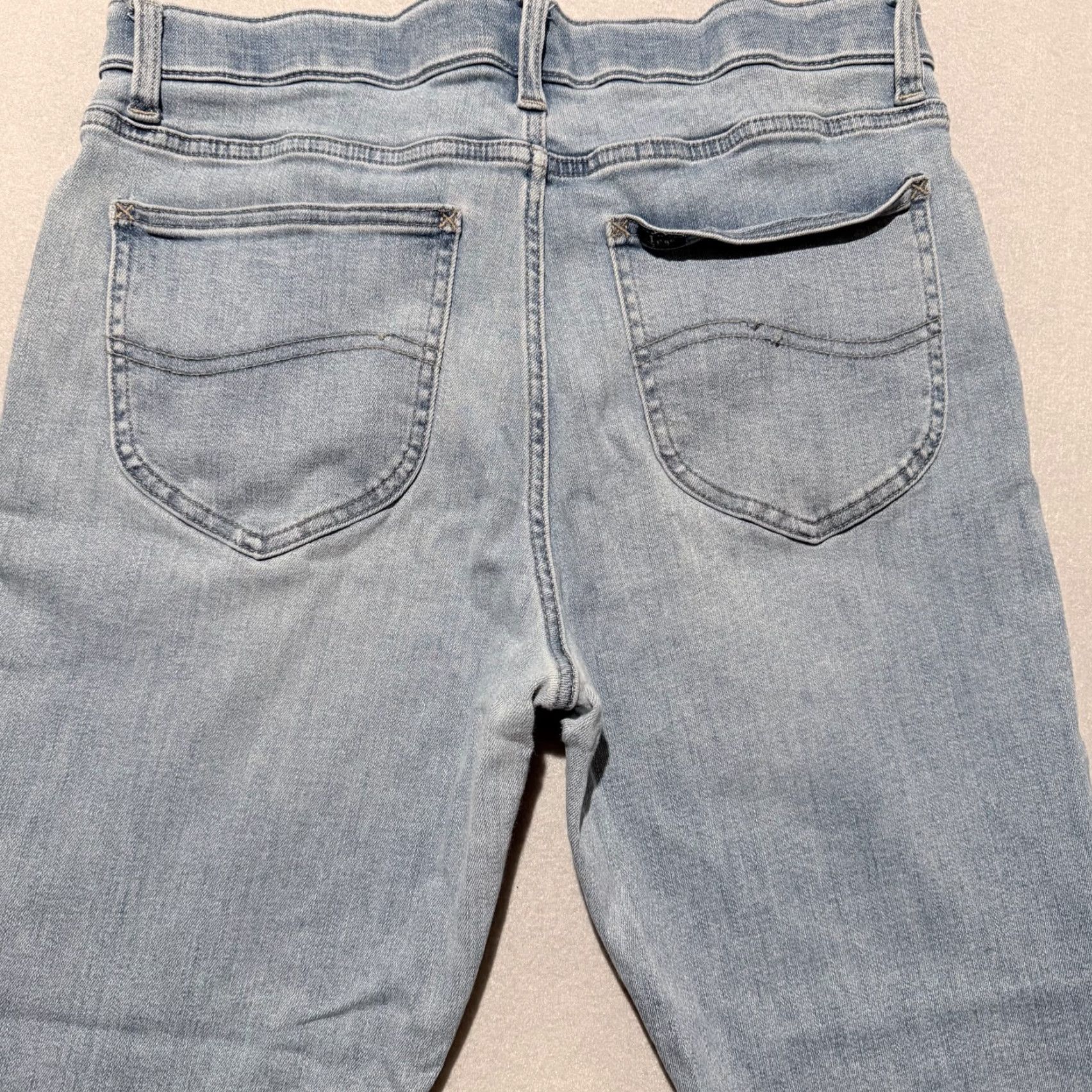 Lee Lee Jeans Jeans Women Blue Light Wash Denim Stretch Pocket Classic Straight Zip Fly 14M Size 36" / US 14 / IT 50 - 4 Thumbnail