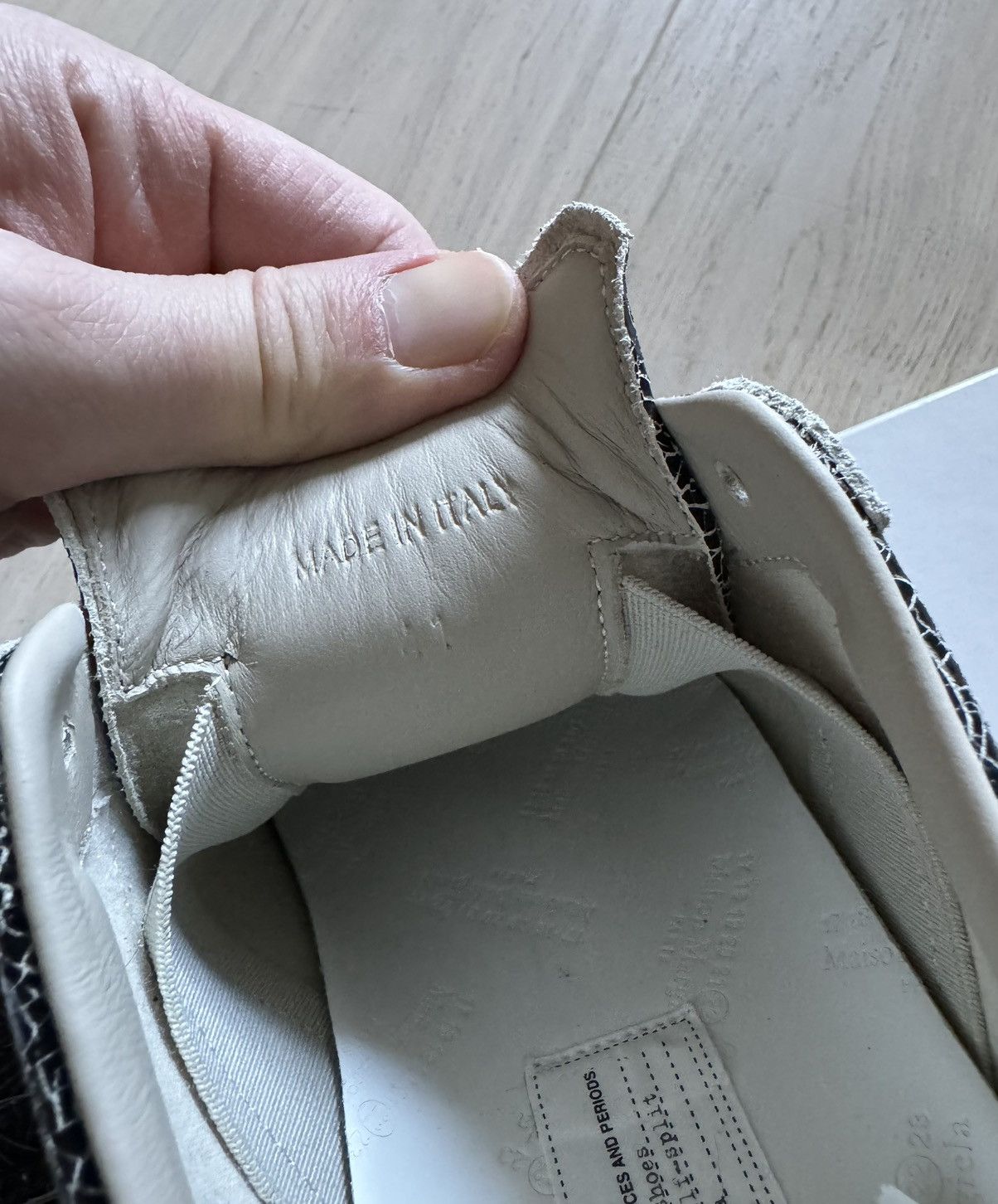 Maison Margiela Maison Margiela Cracked Leather Replica Sneakers Size US 8 / EU 41 - 8 Thumbnail