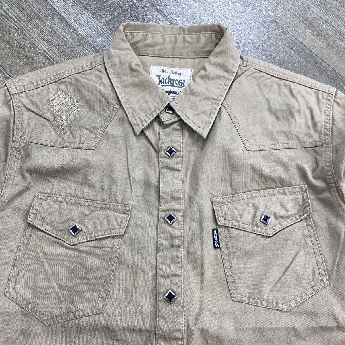 JACKROSE 2000s Jackrose Distressed Hysteric Glamour Lgb Western Shirt Size US M / EU 48-50 / 2 - 3 Thumbnail