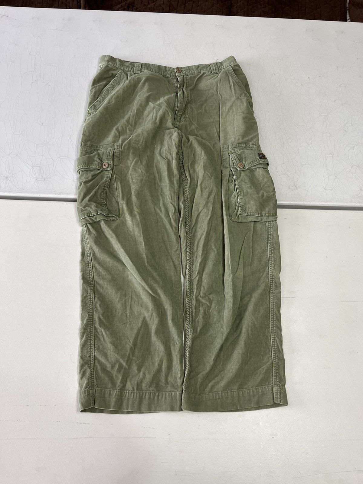 Nautica × Vintage Y2K nautica wide leg baggy corduroy pants Size US 35 - 1 Thumbnail