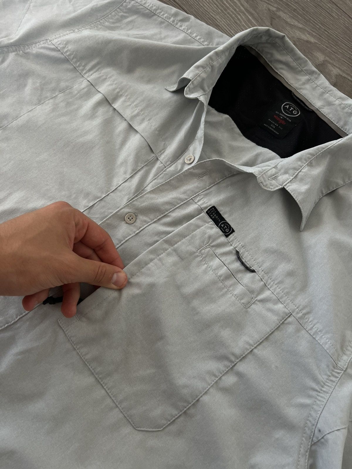 Wrangler ‼️Vintage Wrangler Outdoor ATG All Terrain Gear Pocket Shirt‼️ Size US XXL / EU 58 / 5 - 13 Thumbnail