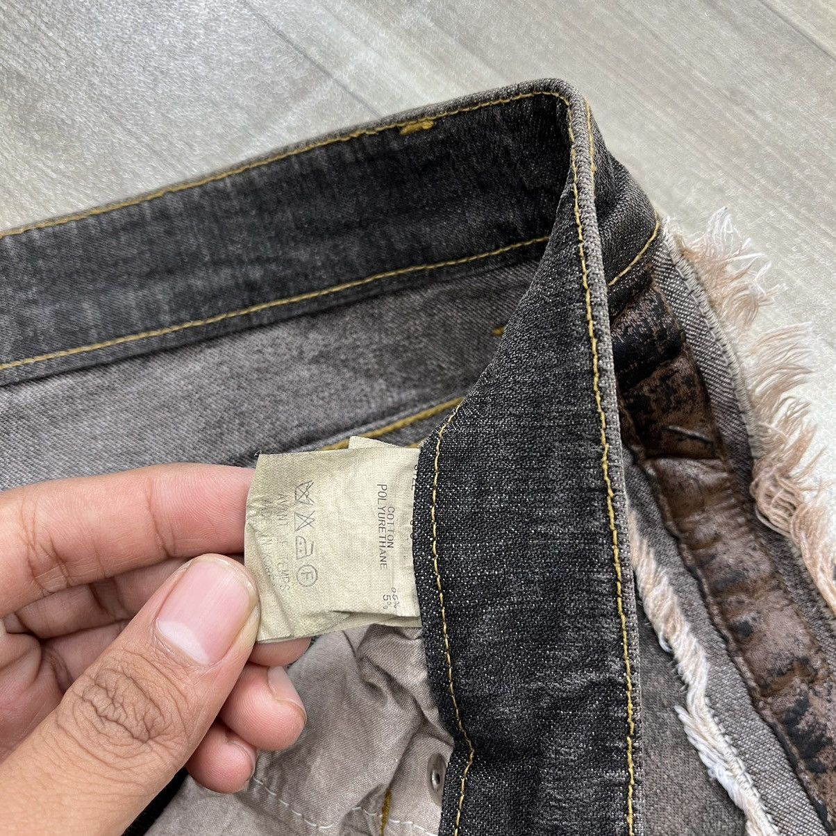 If Six Was Nine × Japanese Brand × Le Grande Bleu (L.G.B.) Y2K Avant Le Temps Waxed Leather Faded Flare Jeans Bootcut Size 27" / US 4 / IT 40 - 9 Thumbnail