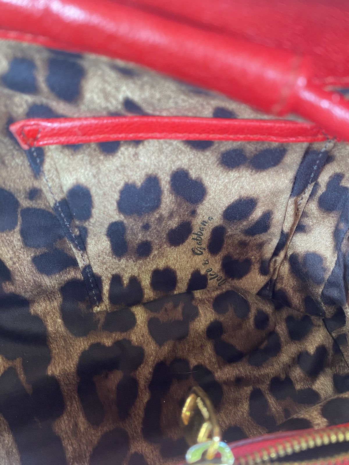 Dolce & Gabbana Dolce And Gabbana D&G Red Leather Padlock Top Handle Bag Size ONE SIZE - 11 Thumbnail