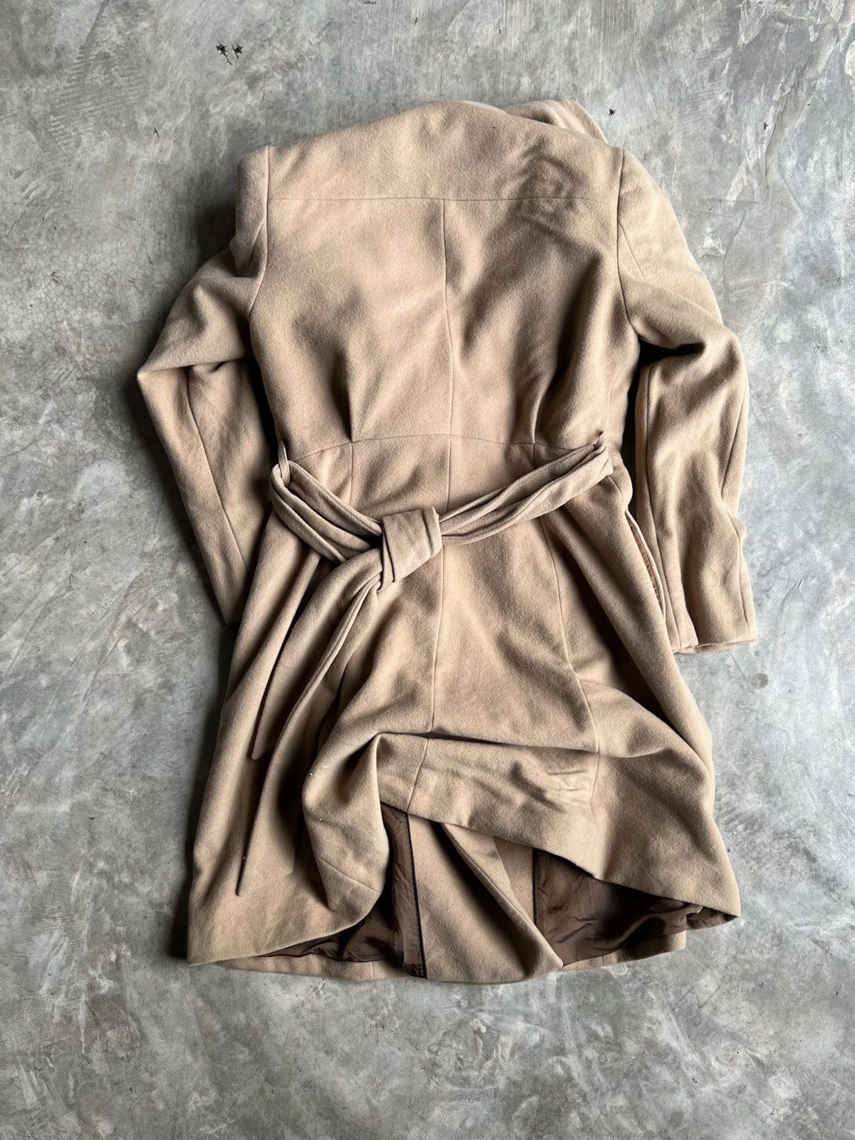 Yohji Yamamoto Ined Wool Long Coat by Yohji Yamamoto Size US XXS / EU 40 - 8 Thumbnail