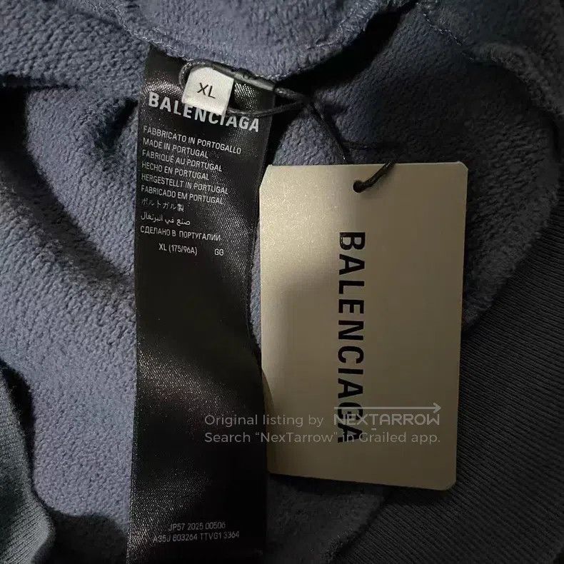 Balenciaga Balenciaga Embroidered Zip-Up Hooded Cardigan Faded Jacket Size US XL / EU 56 / 4 - 4 Thumbnail
