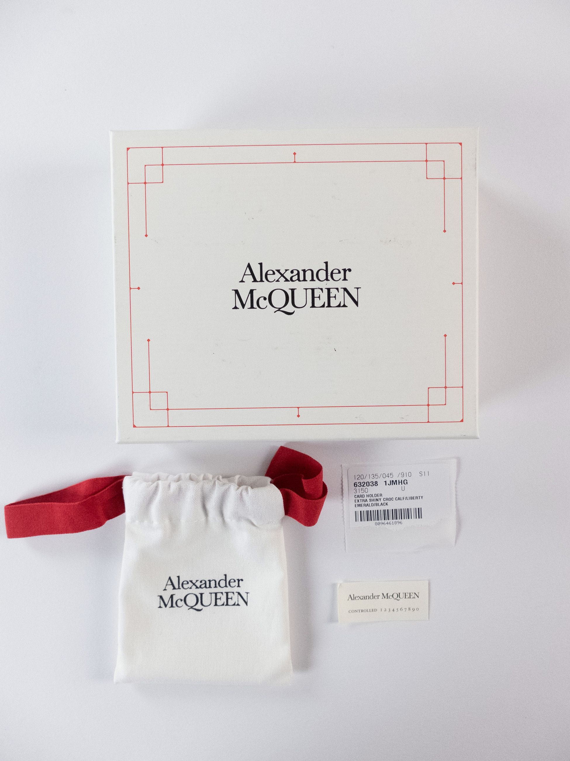 Alexander McQueen ALEXANDER MCQUEEN Skull green croc effect card holder q Size ONE SIZE - 8 Thumbnail