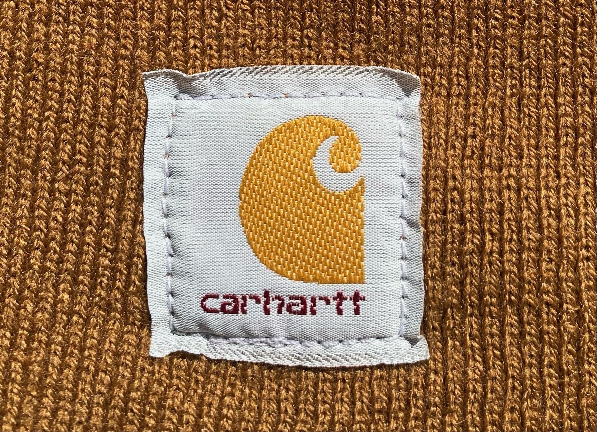 Carhartt Vintage Carhartt Knit Beanie Hat Brown Size ONE SIZE - 2 Thumbnail