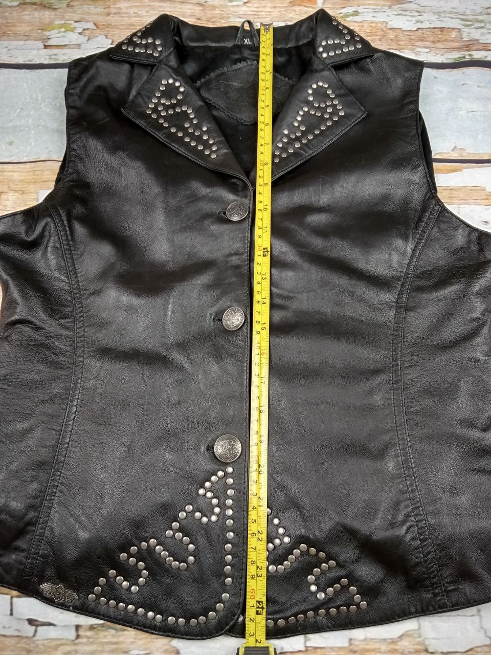 Stars & Stripes Stars & Stipes Women Leather Moto Biker Vest Size XL / US 12-14 / IT 48-50 - 10 Thumbnail