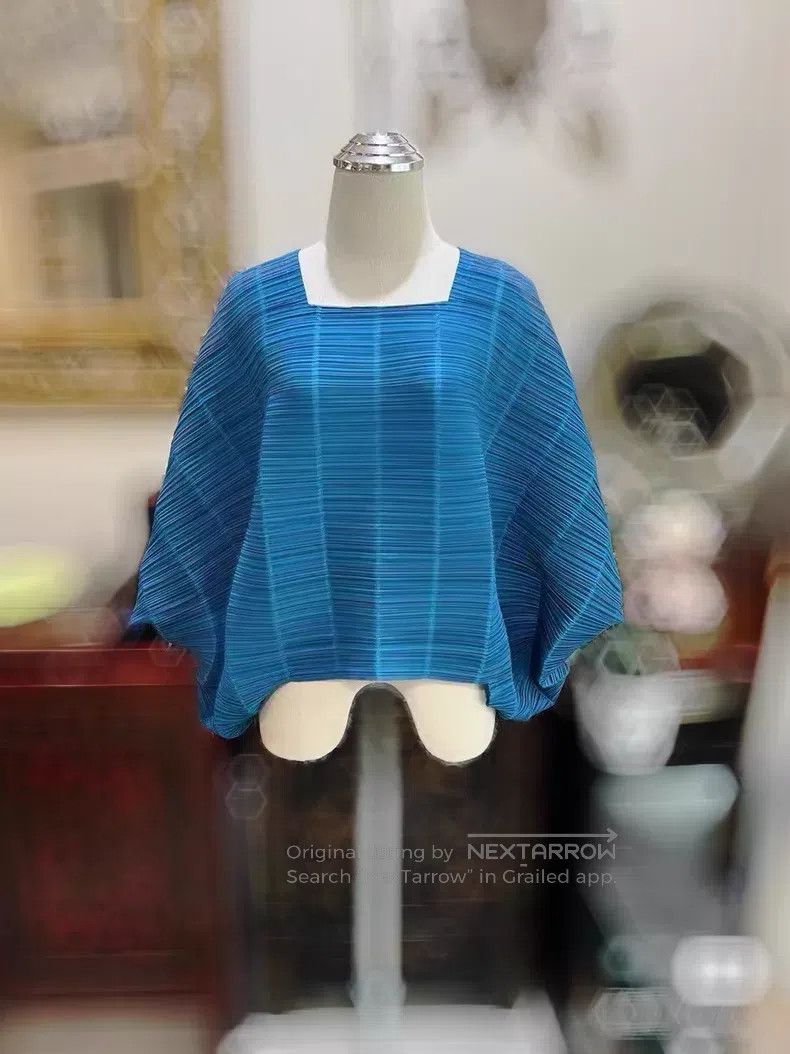 Issey Miyake Issey Miyake Blue Long Sleeve Size L / US 10 / IT 46 - 1 Thumbnail