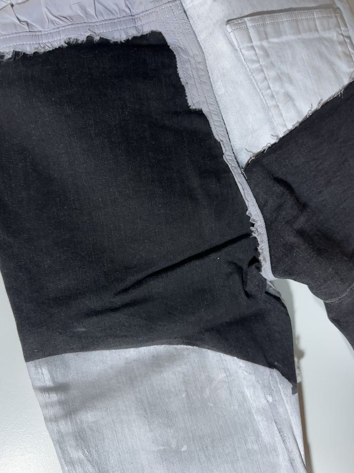Rick Owens Rick Owens DRKSHDW Ripped Contrast Panel Jeans 34 Size US 34 / EU 50 - 5 Thumbnail