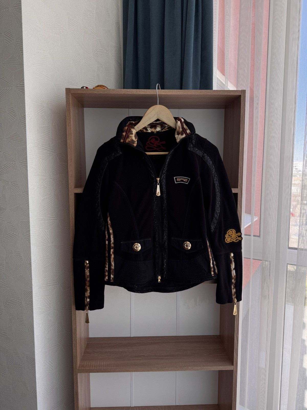 Sportalm Kitzbuhel × Vintage Vintage Sportalm Luxury Leopard Black Blazer Size S / US 4 / IT 40 - 4 Thumbnail