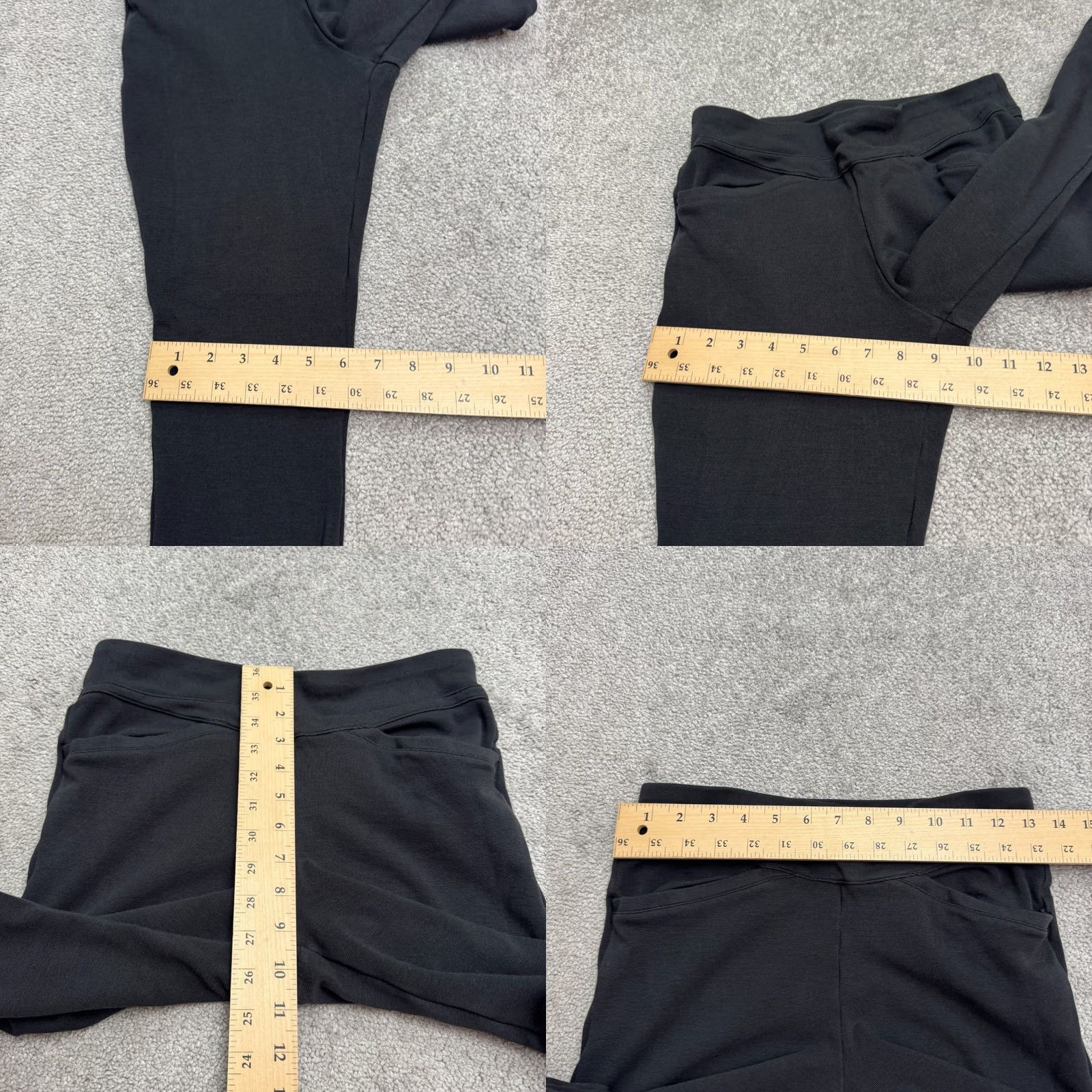 Prana Prana Monte Baldo Leggings Pants Womens Medium Black Stretch Pockets Slim Fit Active Sports Athleisure Modern Drawstring? Size 32" / US 10 / IT 46 - 9 Thumbnail