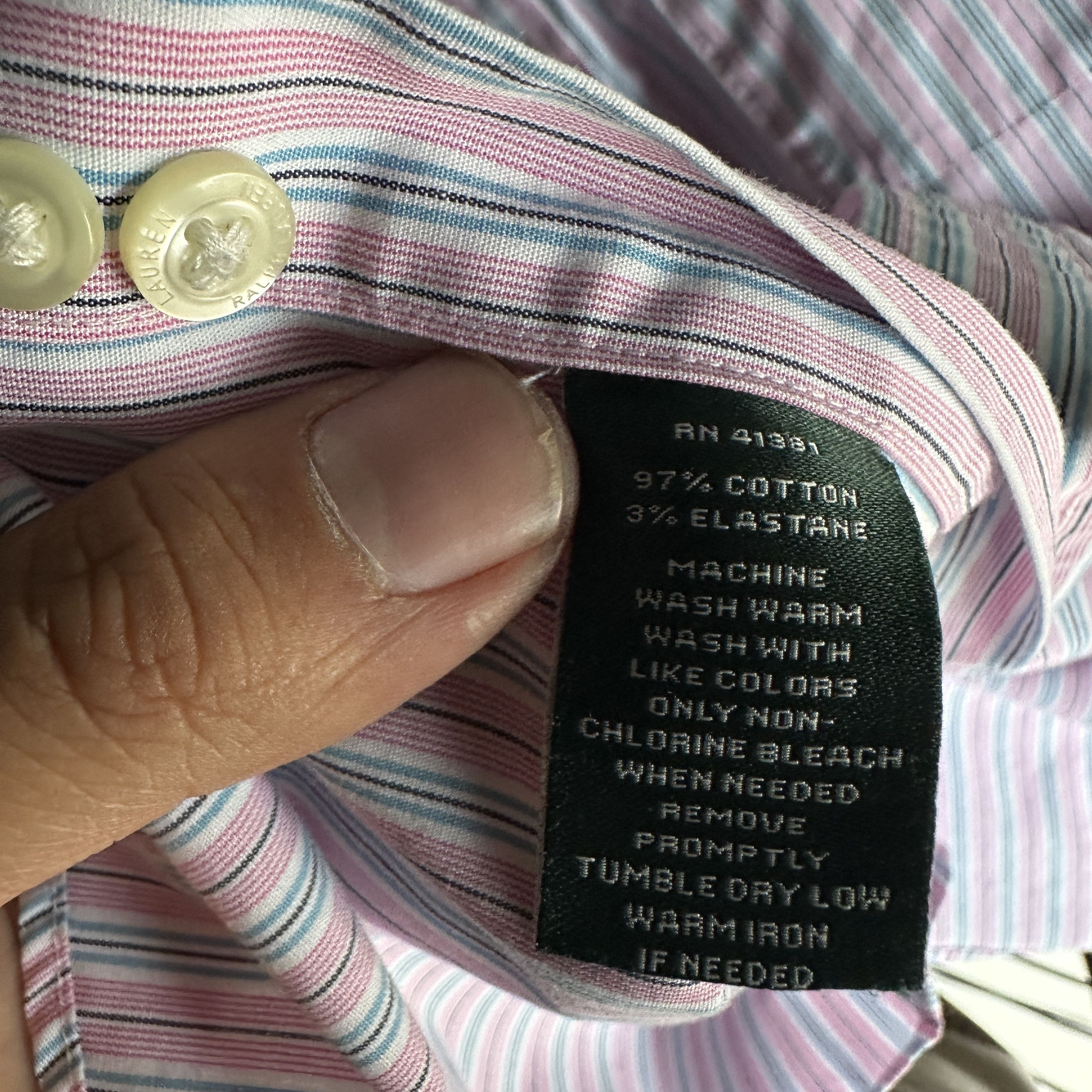 Polo Ralph Lauren Vtg Polo Ralph Lauren Button Down Shirt Mens Vertical Stripe Size US M / EU 48-50 / 2 - 12 Thumbnail