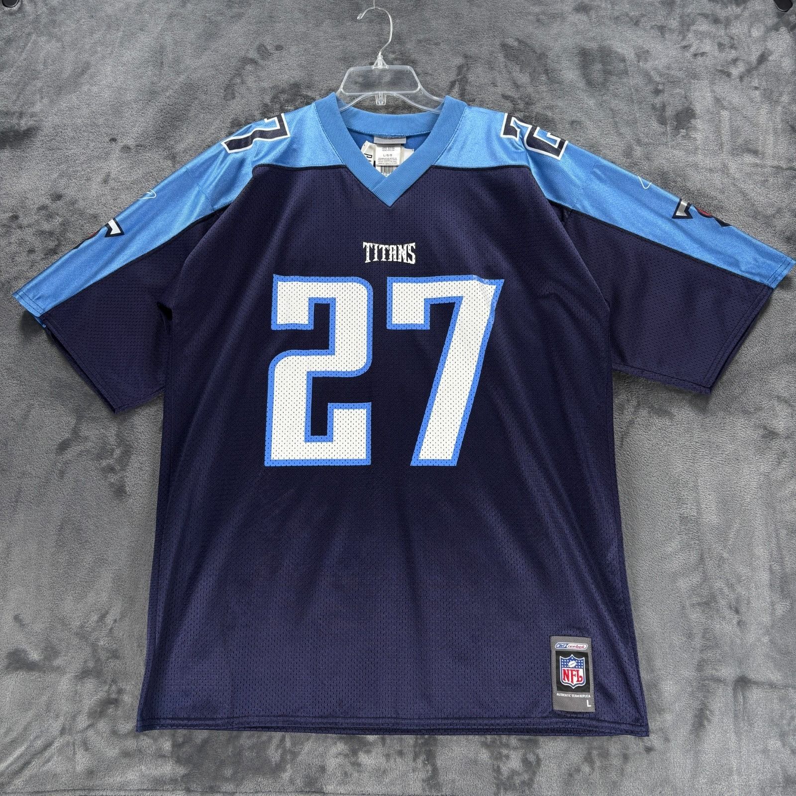 Reebok Reebok Titans Eddie George 27 Jersey Men L Blue NWT Vintage Size US L / EU 52-54 / 3 - 1 Thumbnail
