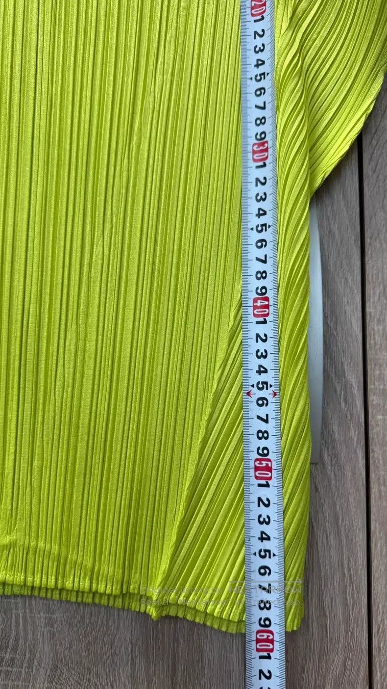 Issey Miyake Issey Miyake size:3 Pleated Irregular Pants Fluorescent Gr Size 31" - 4 Thumbnail