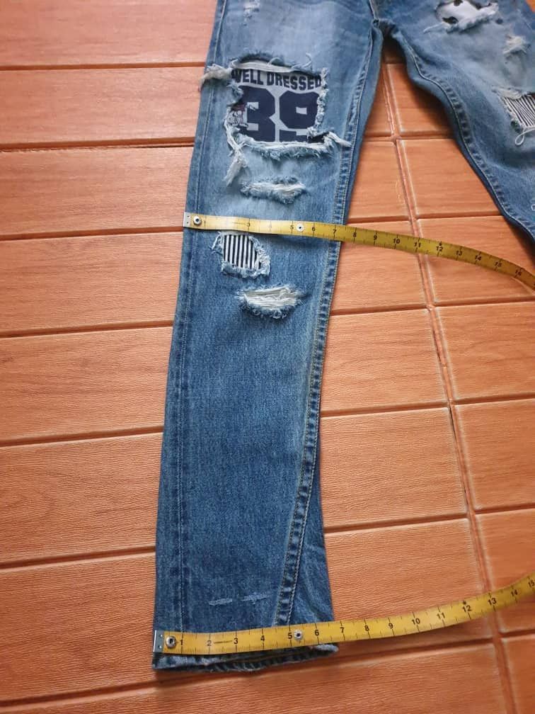 PPFM RCWB Rodeo Crown distressed patchwork denim pant Size US 30 / EU 46 - 6 Thumbnail