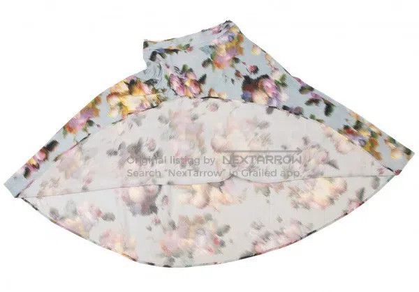 Yohji Yamamoto Yohji Yamamoto size 1 Blur floral silk skirt Size 23" - 5 Thumbnail