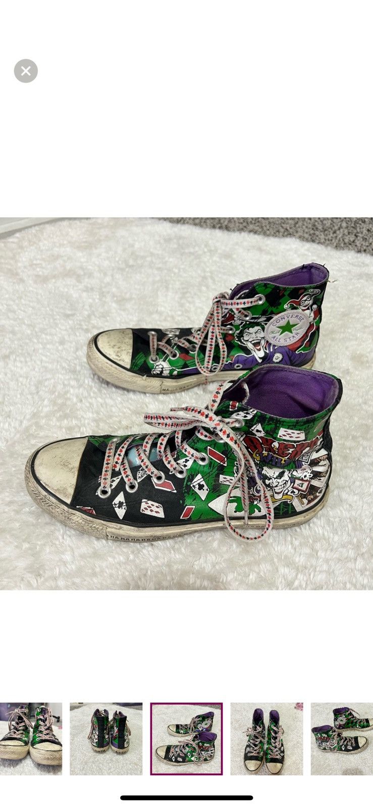 Converse Converse X dc comics joker’s wild high top sneakers size 6 Size US 6 / EU 39 - 5 Thumbnail