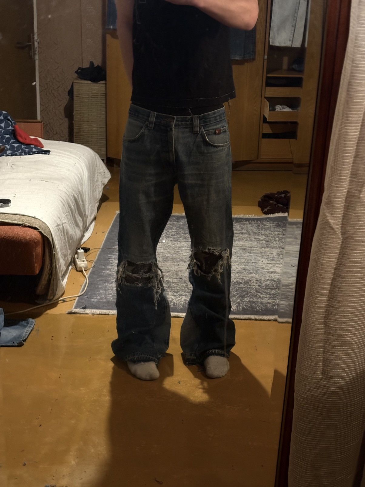 Levi's vxna baggy flared star jeans Size US 32 / EU 48 - 3 Thumbnail