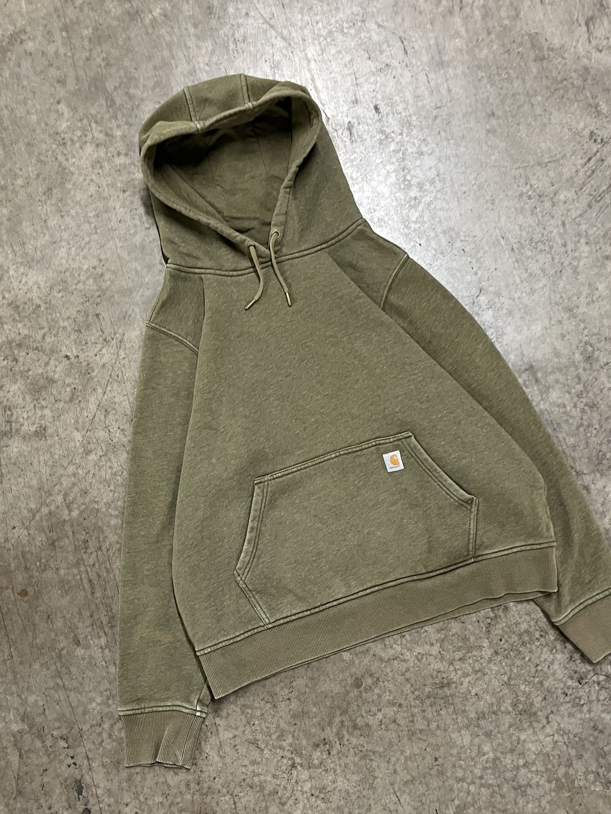 Carhartt × Vintage Carhartt earth tone green hoodie boxy skater streetwear Size US XL / EU 56 / 4 - 3 Thumbnail
