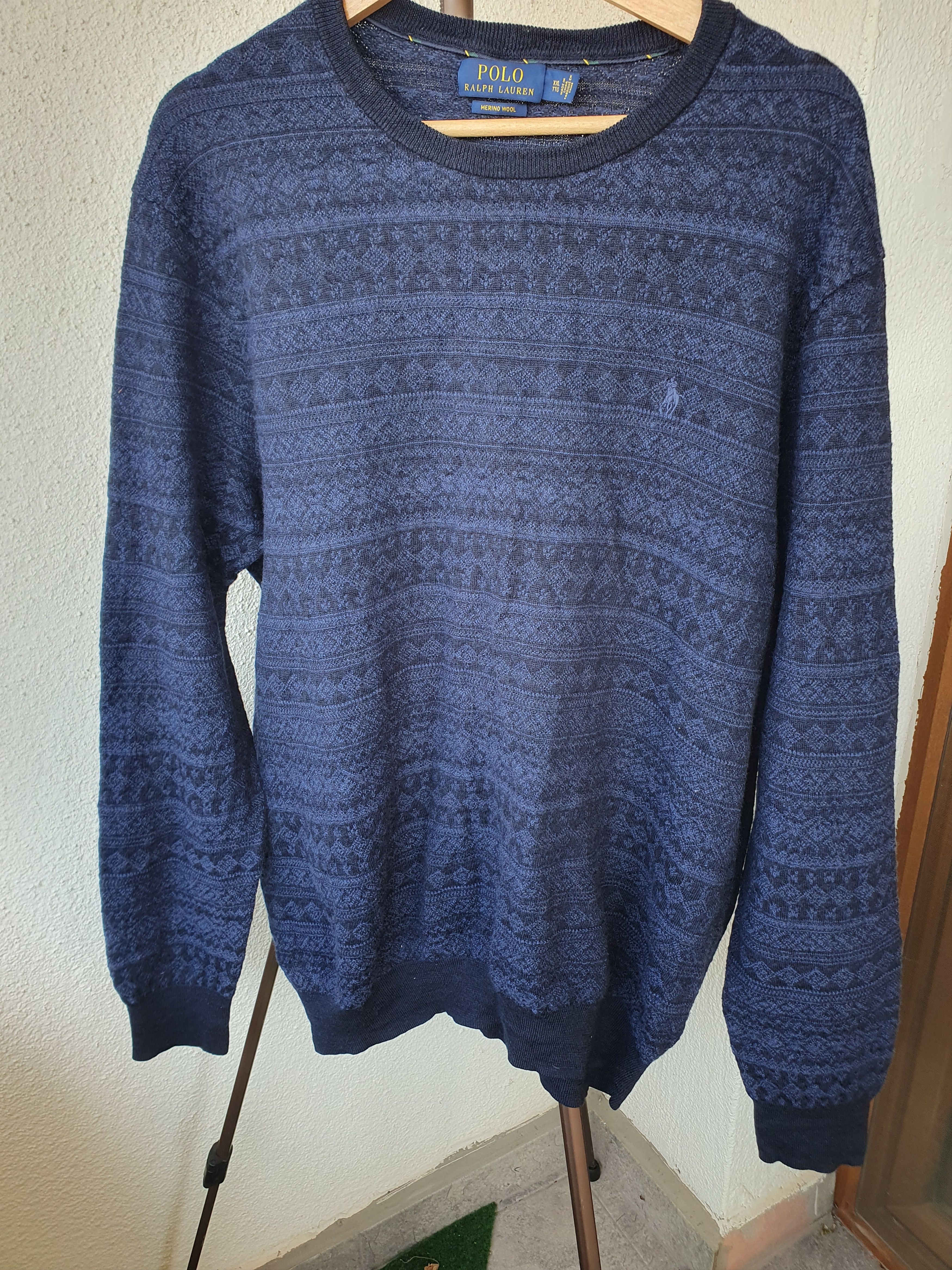 Polo Ralph Lauren Polo Ralph Lauren Fair Isle Blue Merino Wool Sweater XXL Size US XXL / EU 58 / 5 - 1 Thumbnail