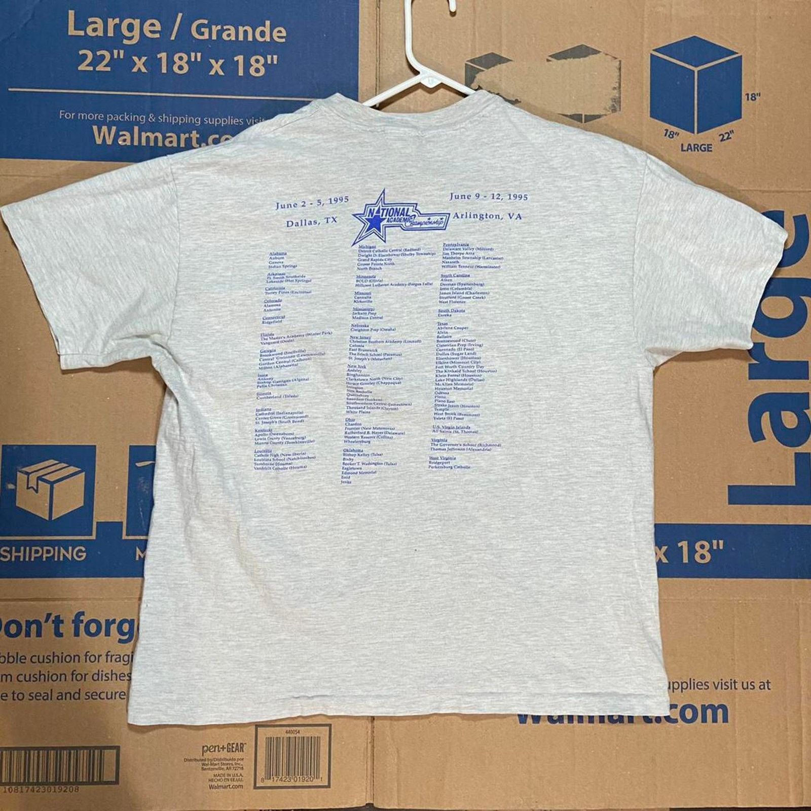 Hanes 90s school learning tee shirt xl single stitch gray Size US XL / EU 56 / 4 - 4 Thumbnail