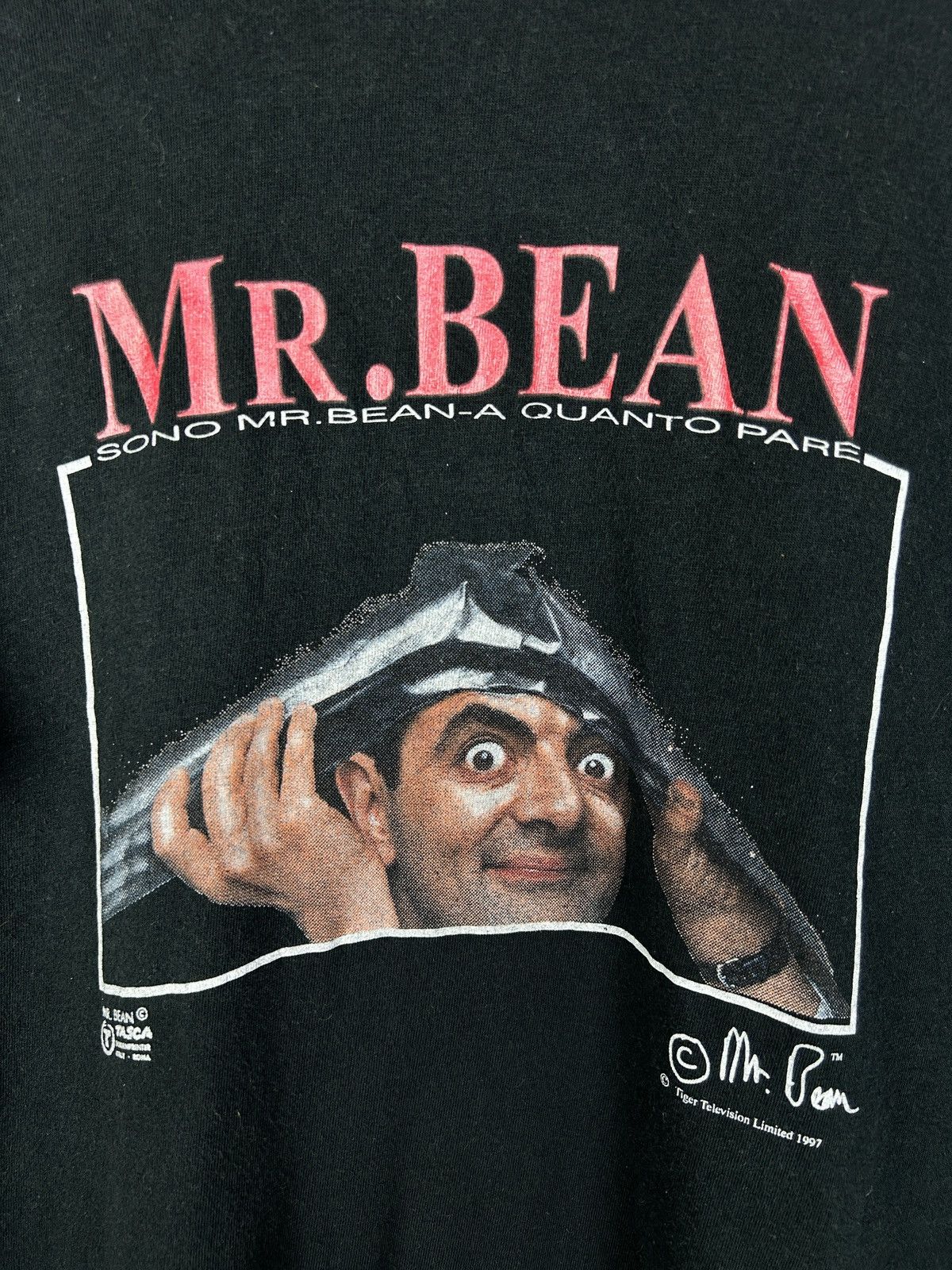 Vintage 90s Mr.Bean 1997 Tasca Movie Tiger Television T-Shirt Comedy Size US XL / EU 56 / 4 - 2 Thumbnail