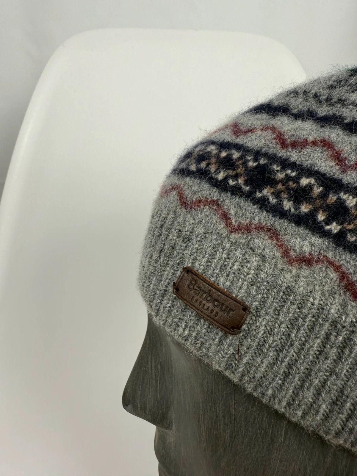 Barbour Barbour Wool Beanie Men One Size Geometric Pattern Size ONE SIZE - 6 Thumbnail