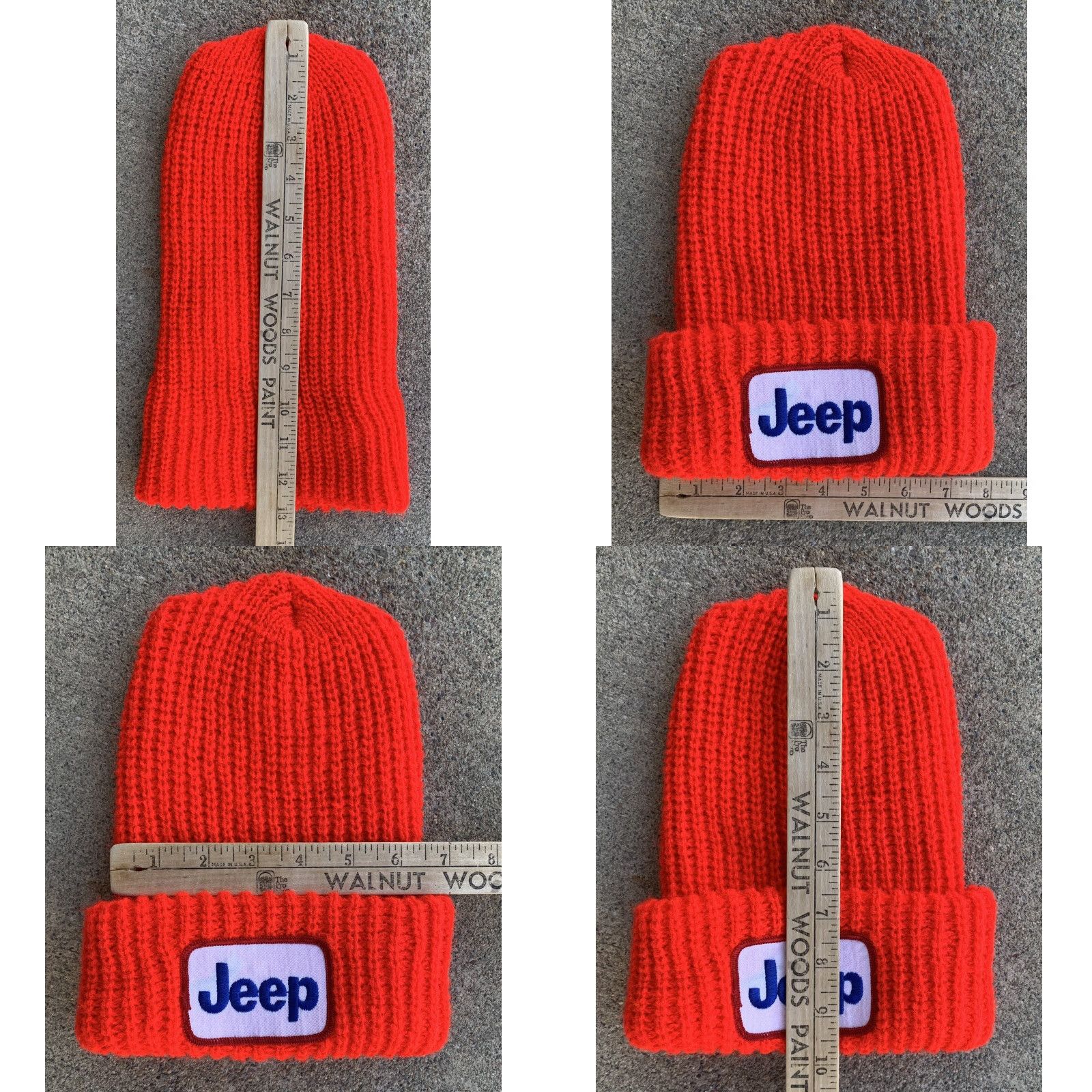 Jeep VINTAGE Jeep Beanie Hat Acrylic Knit Red Unisex Adults Adult Size Knit Winter Winter Casual Cars Transportation 1980s Mens Womens Boys Girls Beanie Size ONE SIZE - 10 Thumbnail