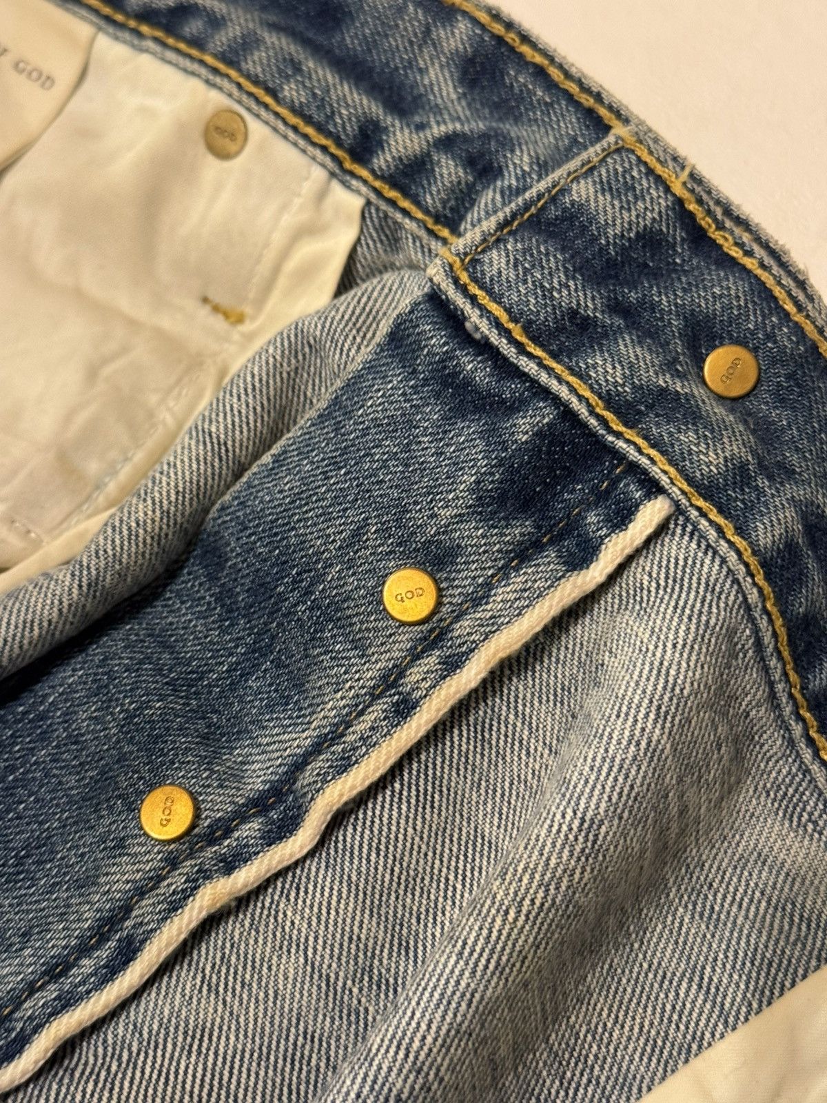 Fear of God 🔥Fear of God Fifth Collection Indigo Selvedge Jeans SZ 36 Size US 36 / EU 52 - 13 Thumbnail