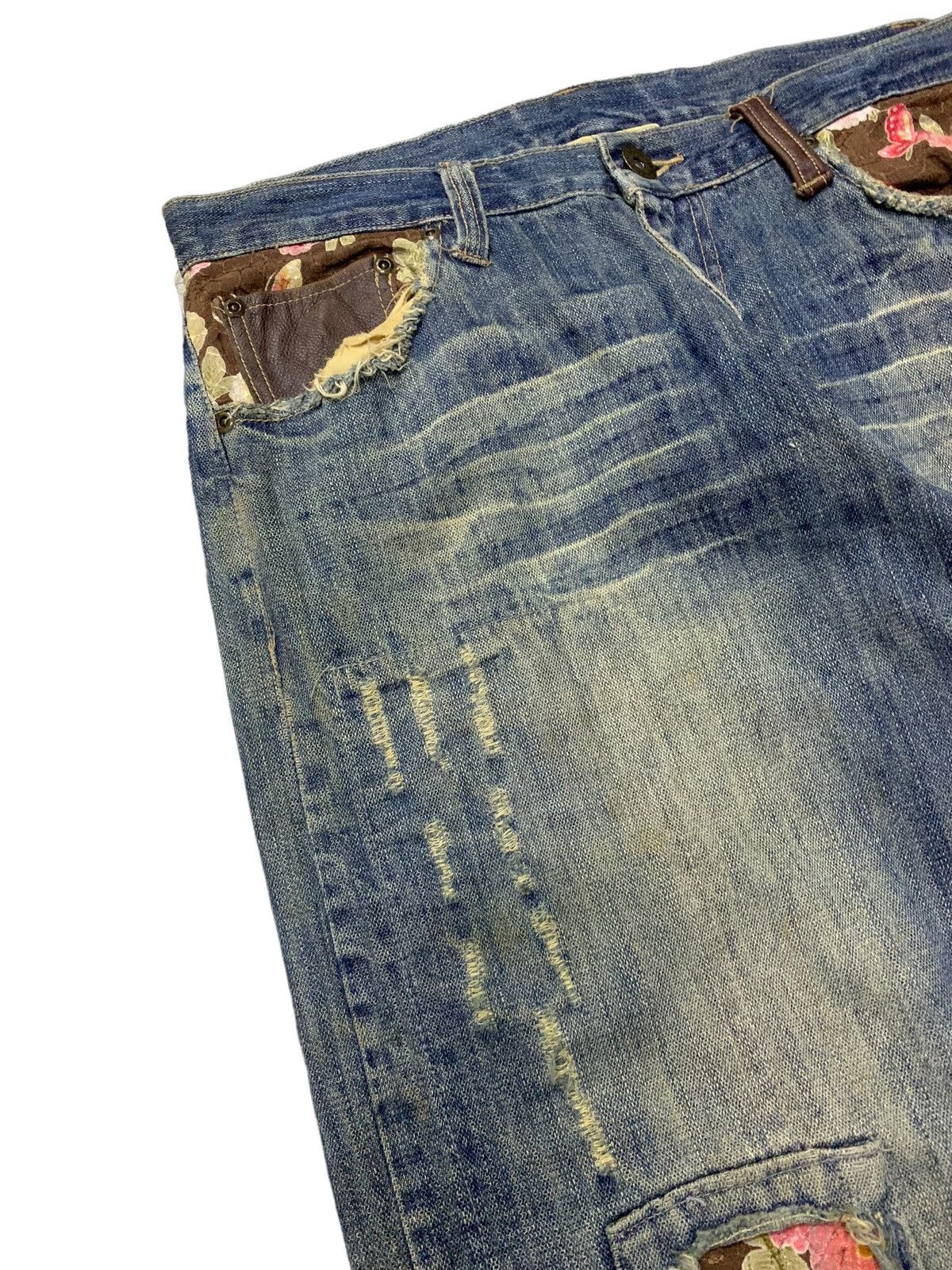 Hysteric Glamour Gumu Japan Boro Patchwork Mud Denim Jeans Size US 32 / EU 48 - 10 Thumbnail