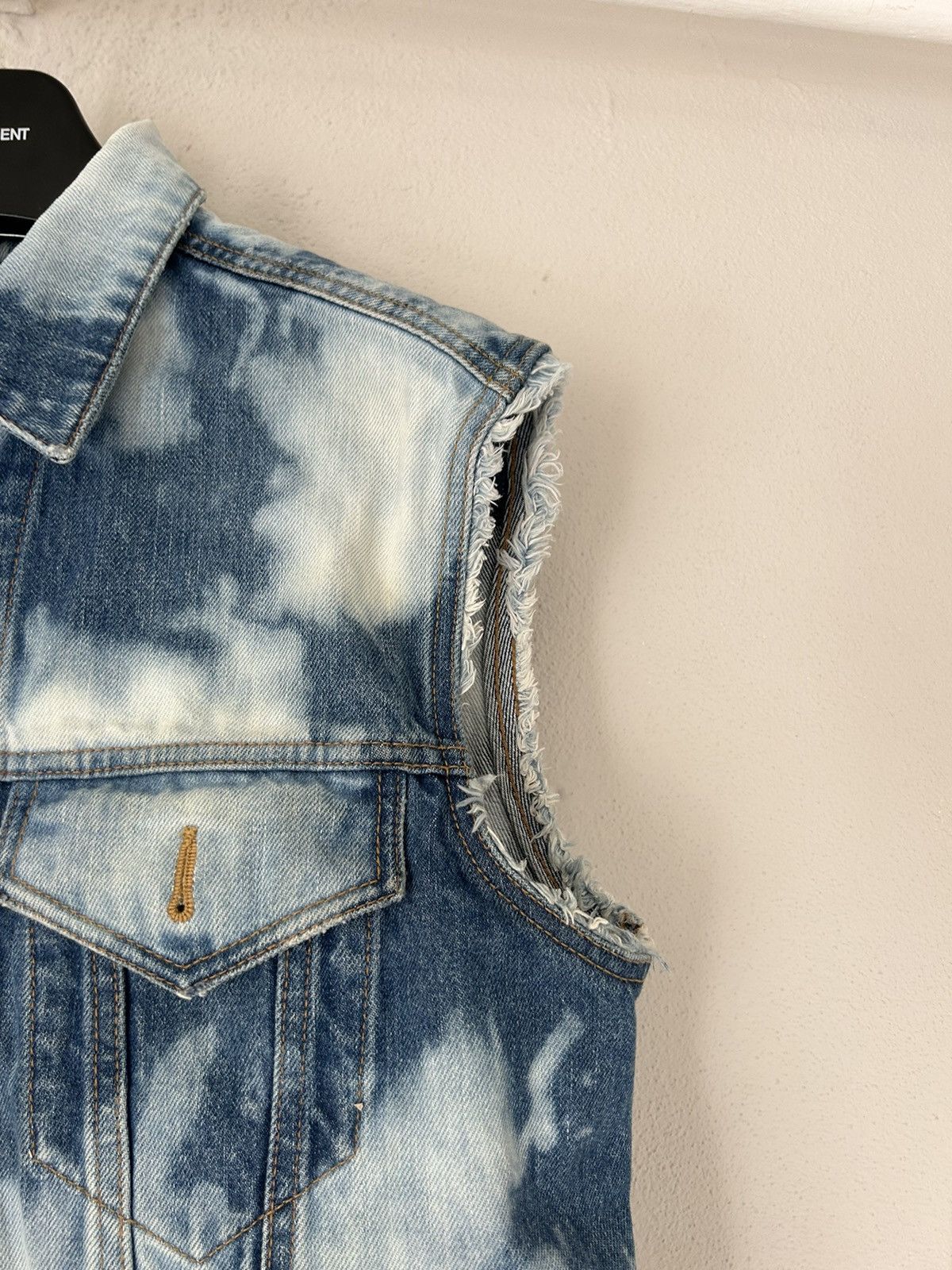 Saint Laurent Paris Bleached Denim Vest Size US M / EU 48-50 / 2 - 4 Thumbnail