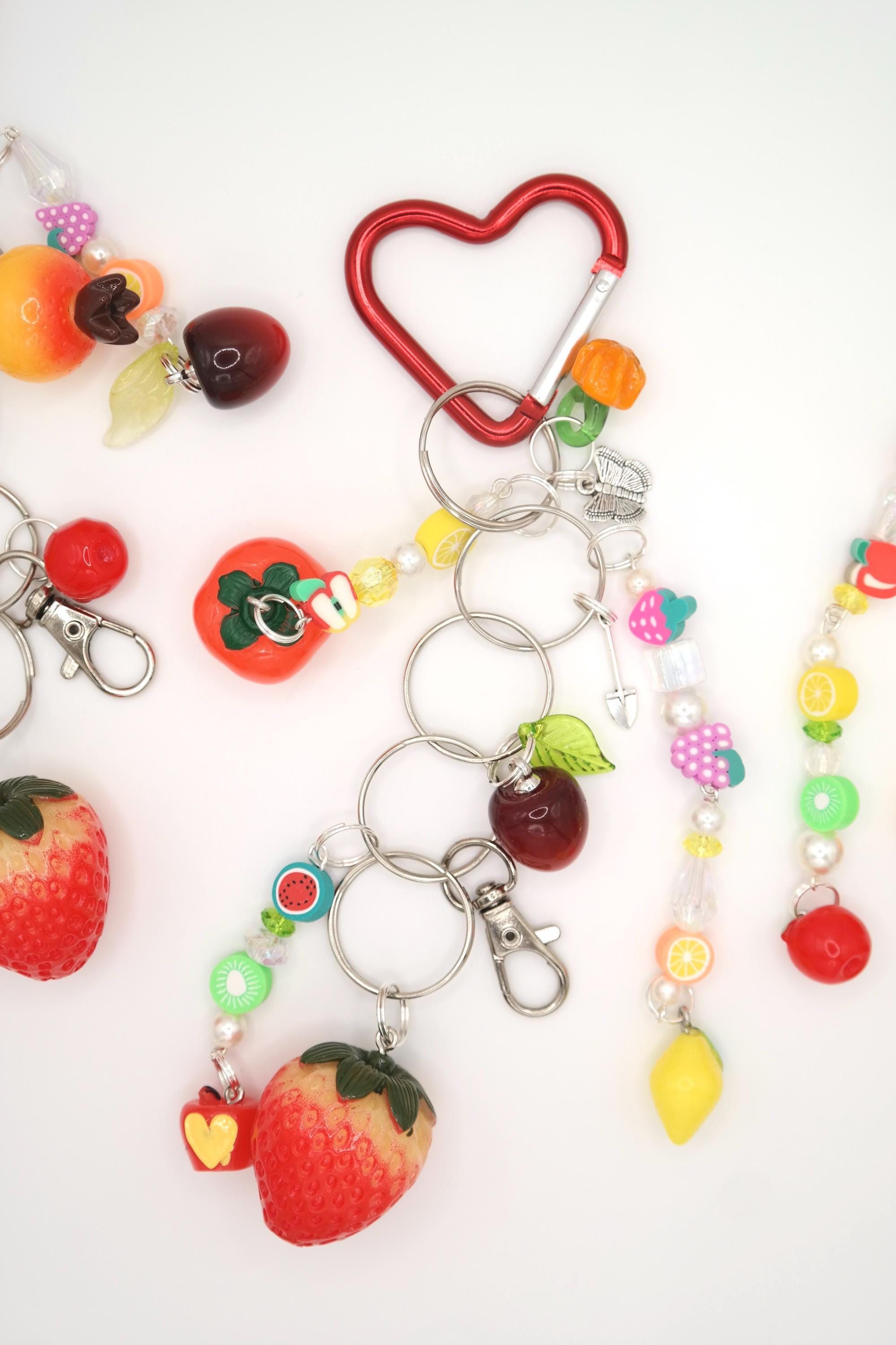 Handmade The Fruits Heart Carabiner Keychains Size ONE SIZE - 4 Thumbnail