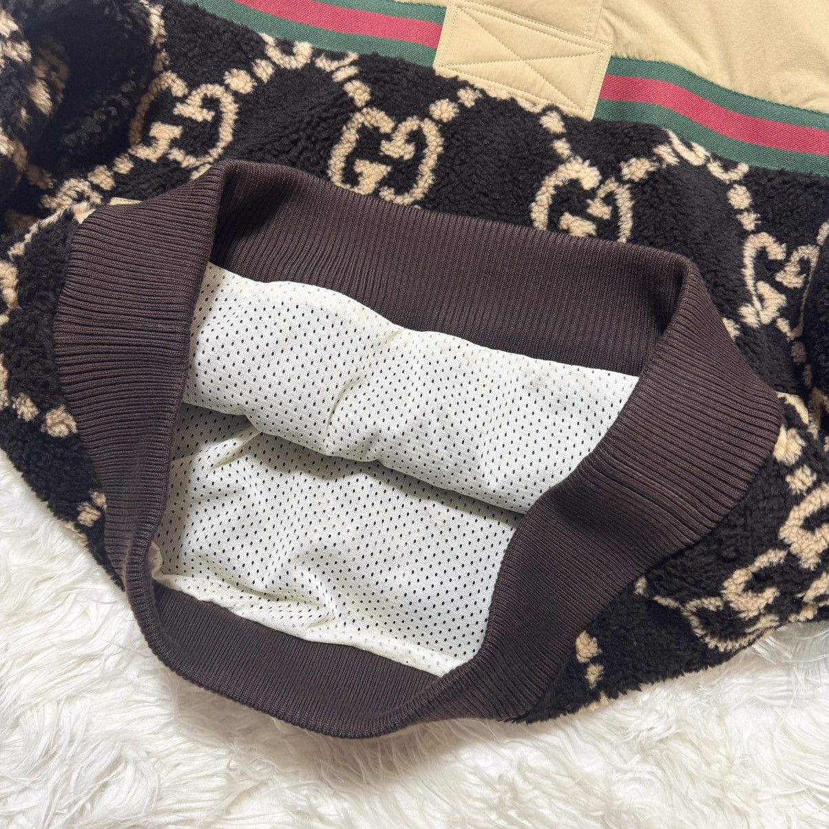 Gucci with tags. Gucci Jacquard GG Pattern Sherry Line Half-Zip Size US S / EU 44-46 / 1 - 6 Thumbnail