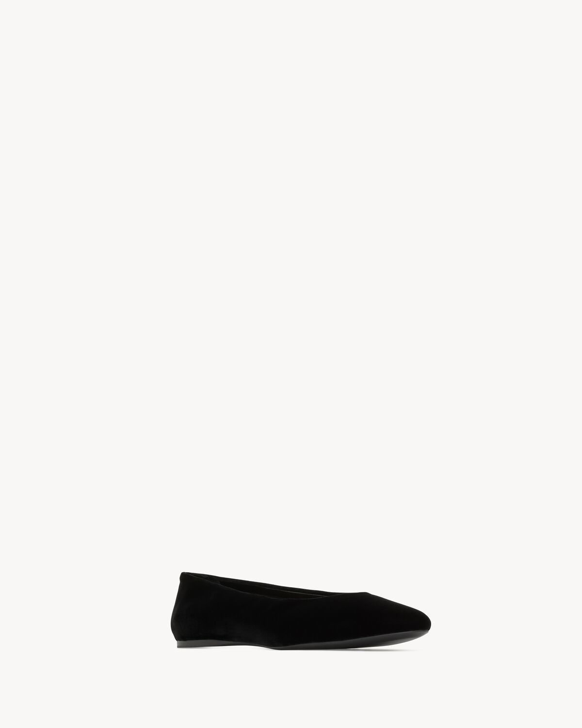 Saint Laurent Paris oc11z1225 800426 Gio Ballet Flats in Velvet in Black Size US 11 / IT 41 - 2 Thumbnail