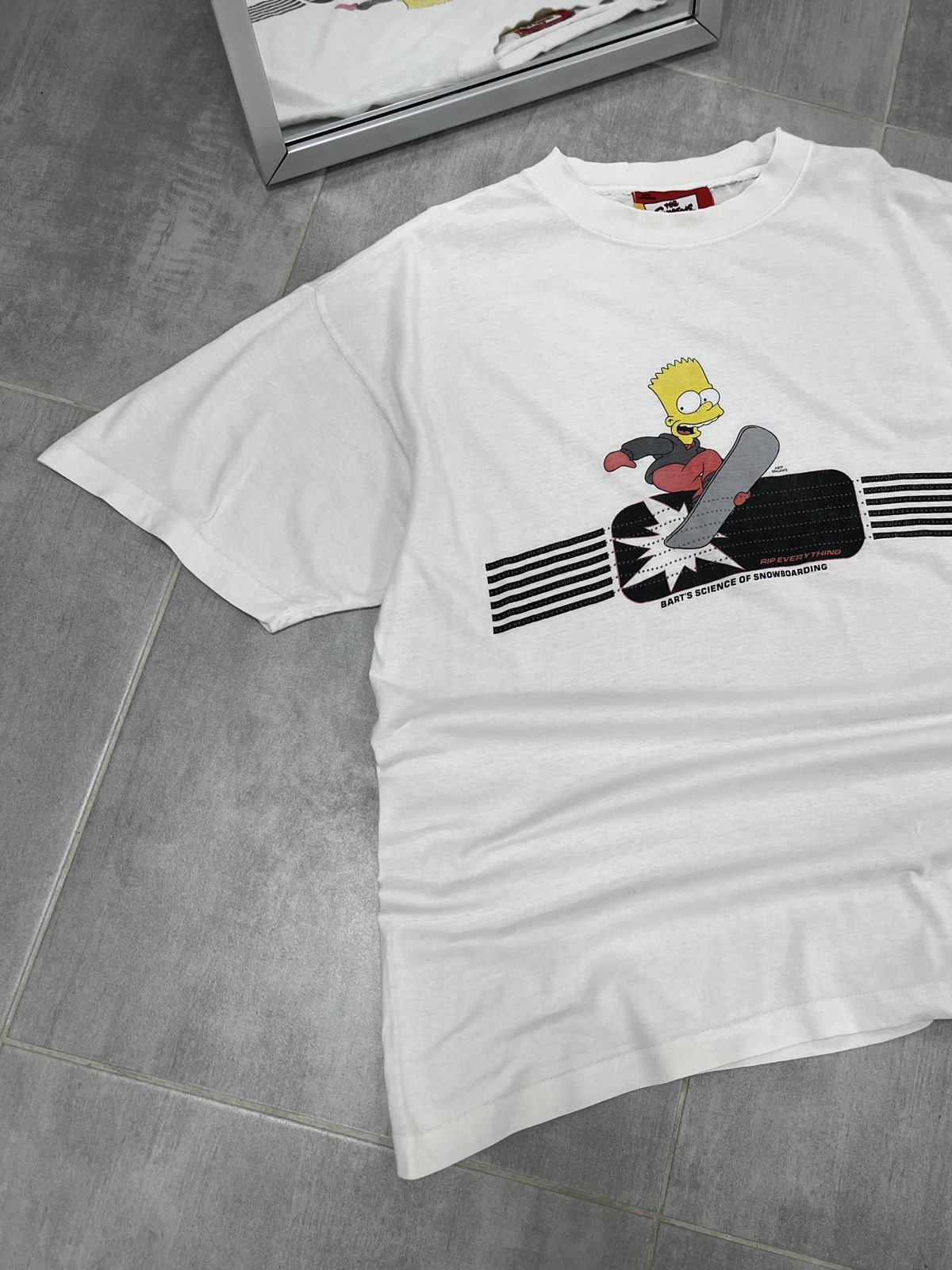 The Simpsons Vintage T Shirt The Simpsons 2003 Bart Simpson Snowboarding Size US L / EU 52-54 / 3 - 3 Thumbnail